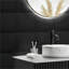 Daoud 10Pcs Self Adhesive Flooring 30x30 cm PVC Tile in Black