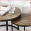 Ensemble de 2 tables gigognes rondes encastrables peu encombrantes - style polyvalent pour le salon, la chambre à coucher et amp; Petits appartements