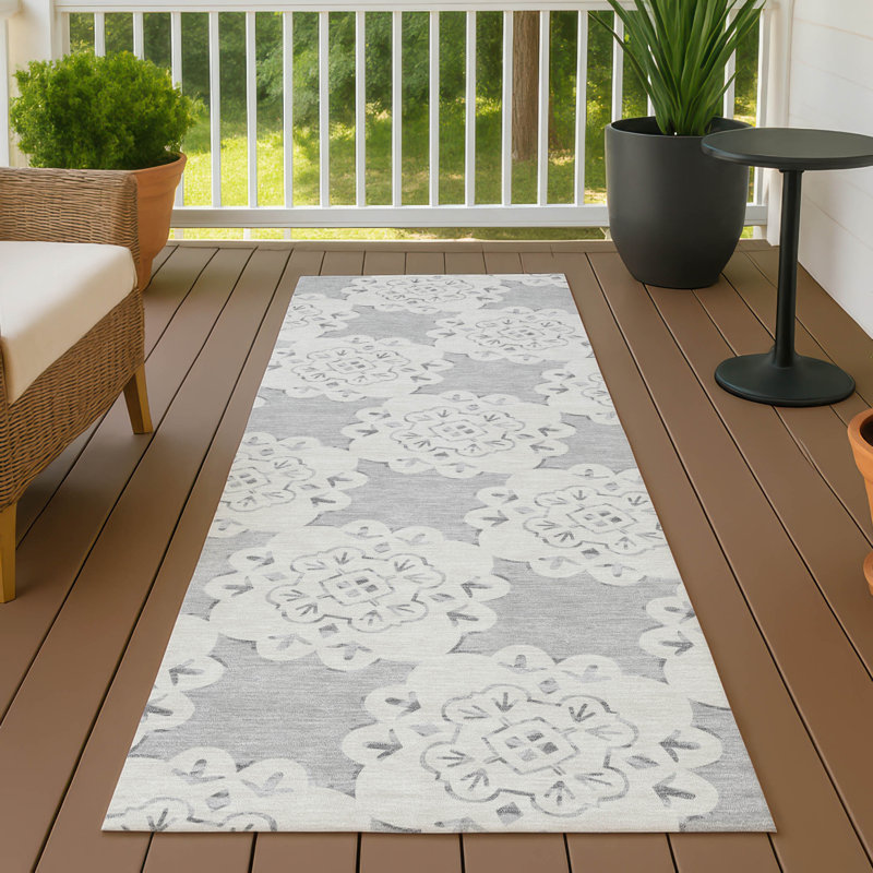 Tapis d'intérieur / extérieur lavable à la machine Bourkelands ACN2352, Tapis de couloir 2 pi 3 po x 7 pi 6 po