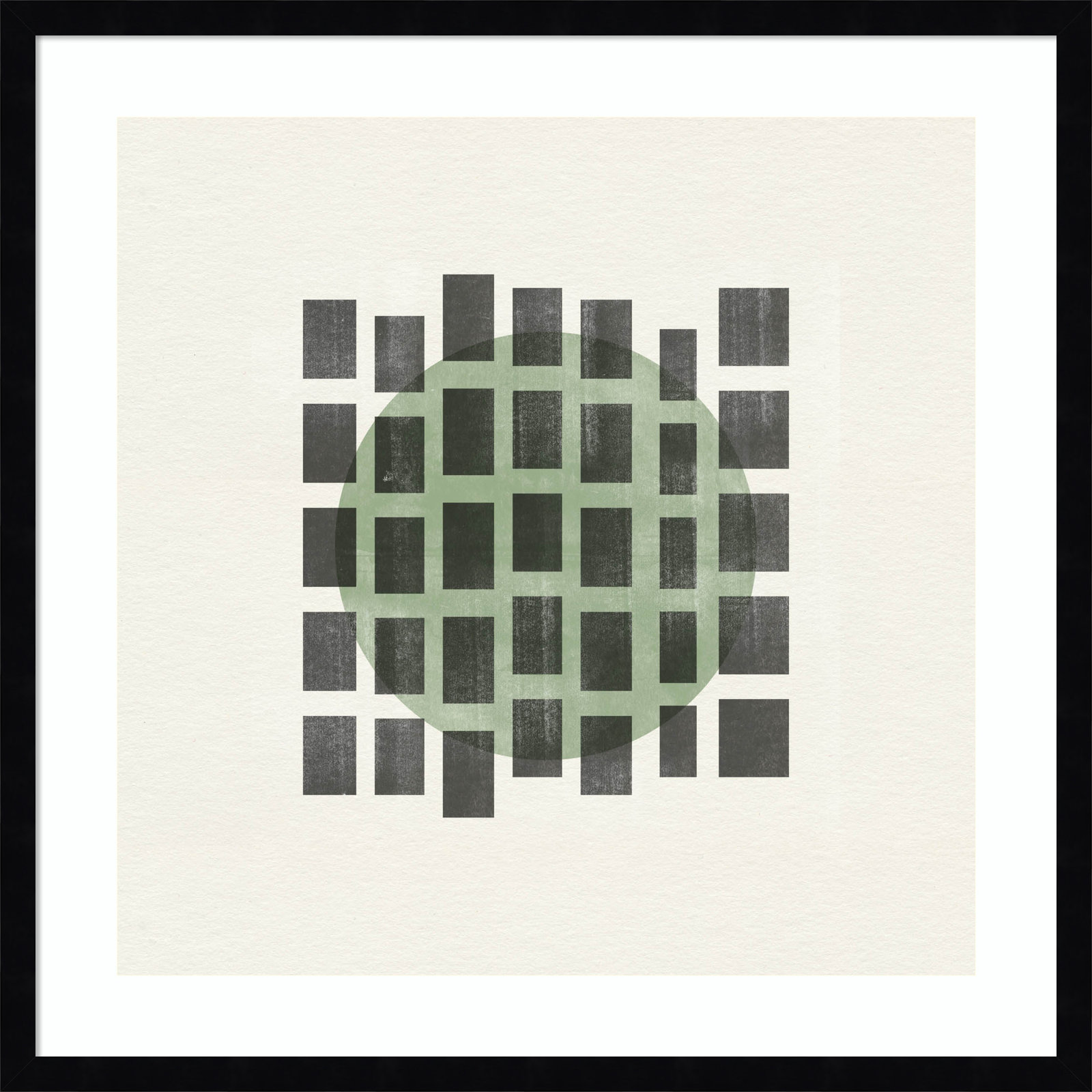 Leia "Minimalist Japandi 01" Print, Black, 25" H x 25" W