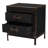 Baxton Studio Laura Vintage Black Canvas 2-Drawer End Table Trunk