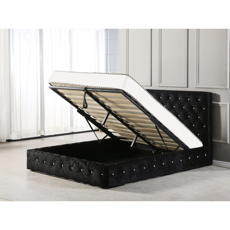 Lackey Upholstered Ottoman Storage Bed, King (5')