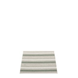 Grace Striped Area Rug in Gray/Green//White
