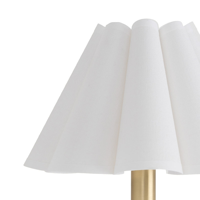 Polly Sconce Single (Blackened Brass with Green Scalloped Shade), Natural Brass, White