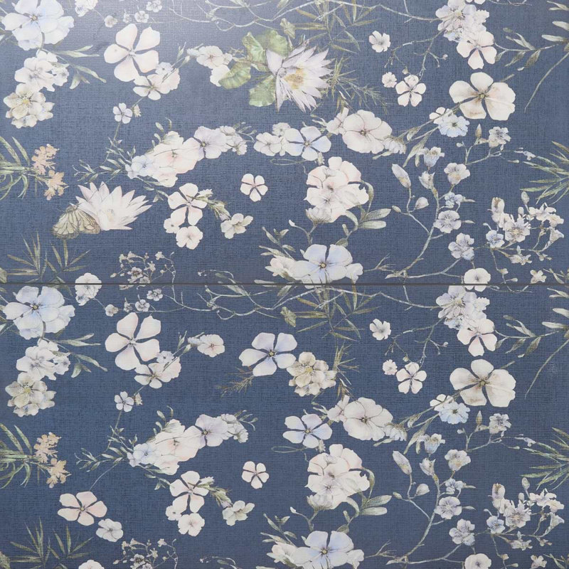 Wakana 24x48 Artisan Decor Matte Porcelain Tile, Winter Blue