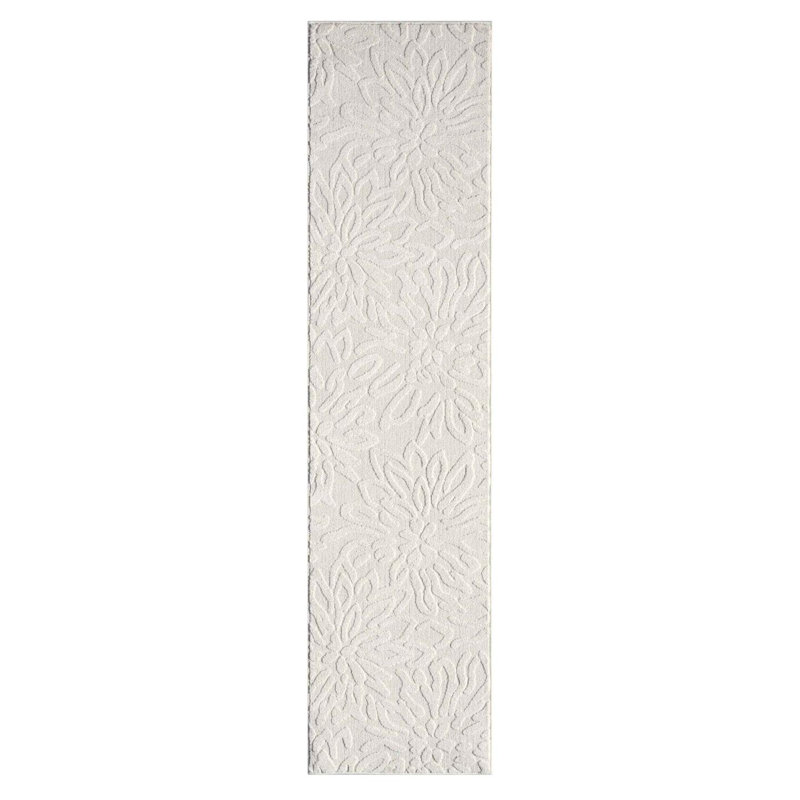 Abstract Floral Area Rug, Runner 2' x 8'0.5"