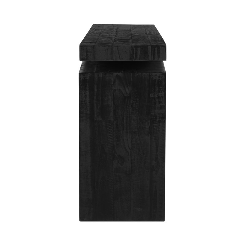 Matthes Solid Wood Console Table, Aged Black Pine, 30.75" H x 78.75" W x 15" D