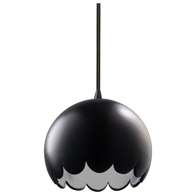 Cerra 1 - Light Single Dome Pendant, Real Rust, Matte Black