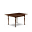 L'ensemble de meubles de salle à manger 3 pièces contient une table de salle à manger rectangulaire avec Dropleaf et 2 chaises parsons en tissu Dahlia, acajou-109973252-106903116-122934319