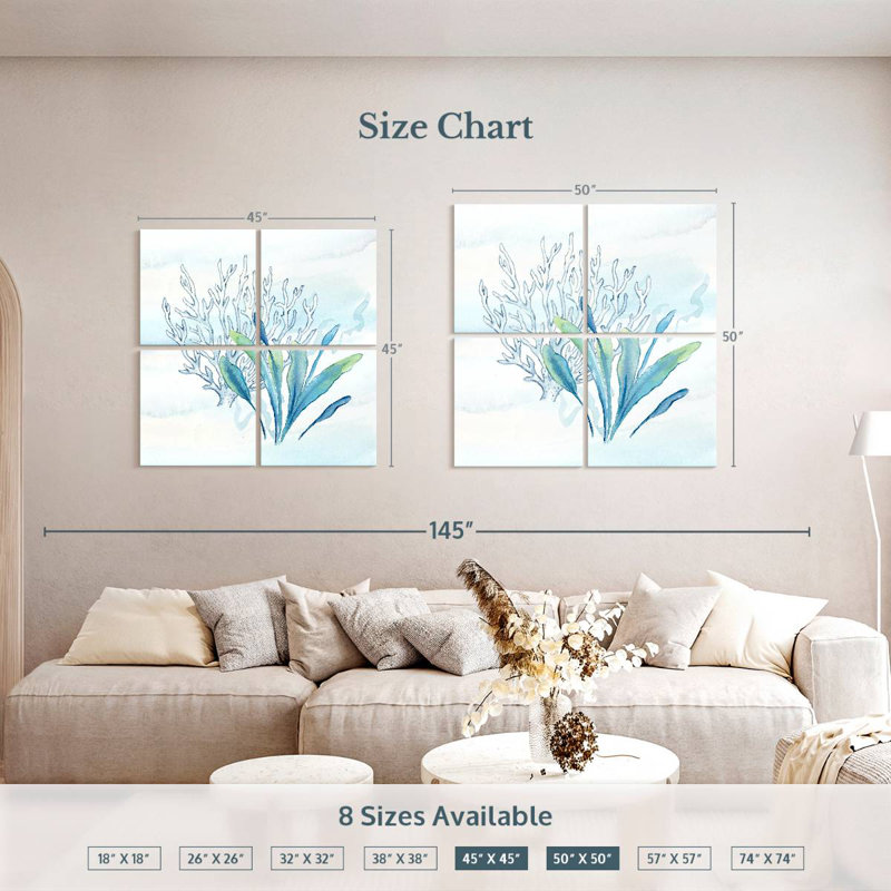 Brampt Great Blue Sea VI, 45" H x 45" W