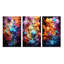 «Blue and Orange Abstracted Realities», 3 pièces sur toile-1831195874-1831195875
