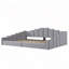 Lit plateforme tapissier avec garniture cloutée-217167892