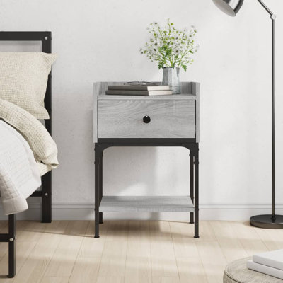 Shabari 40.5cm W Iron Bedside Table
