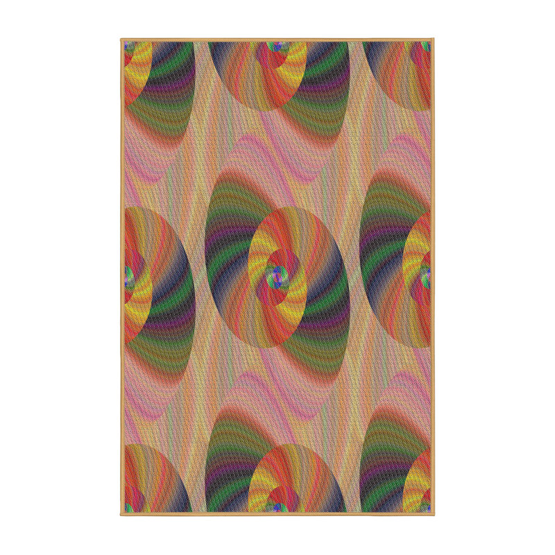 Tapis décoratif rose, Rectangle 7 pi x 9 pi