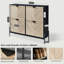 Armoire à chaussures mince à tiroir rabattable avec 4 compartiments-1811689445