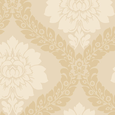 Rouleau de papier peint damassé floral 32,7 pi x 20,5 po Manchester
