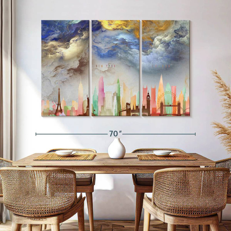 Sireci Dream Cities, 42" H x 65" W
