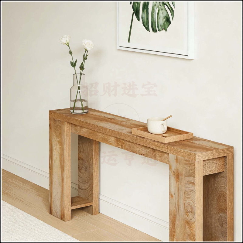Rustic Farmhouse Wood Console Table with Narrow Design for Entryway and Living Room, Multi-Functional and Durable