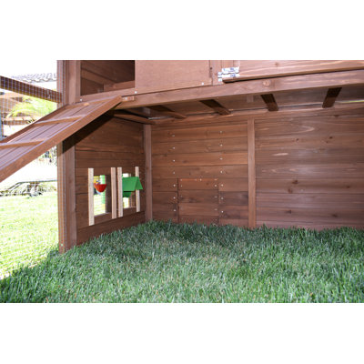 Bodner 36.8 Square Feet Walk In Chicken Coop with Chicken Run For Up To 6 Chickens