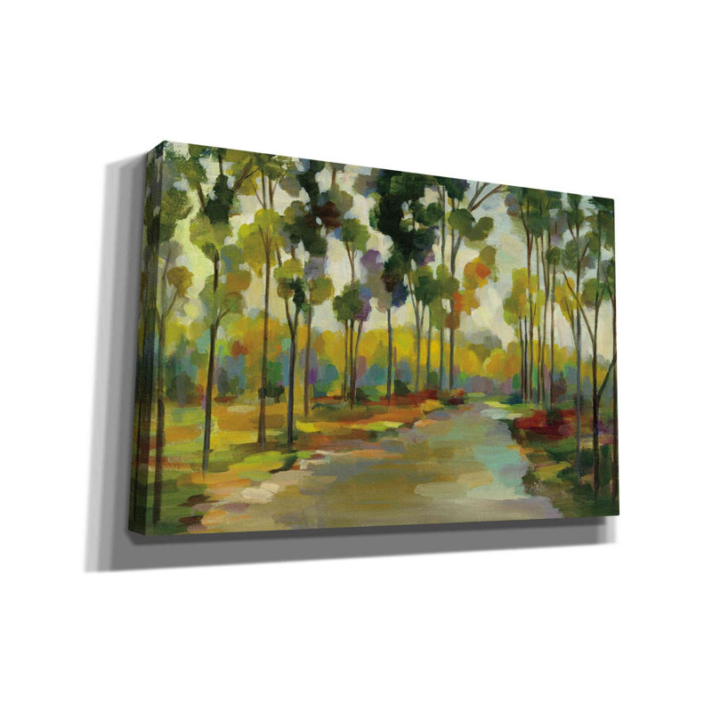 «Path in the forest» par Silvia Vassileva, art mural sur toile, H 12 po x l 18 po x P 0,75 po