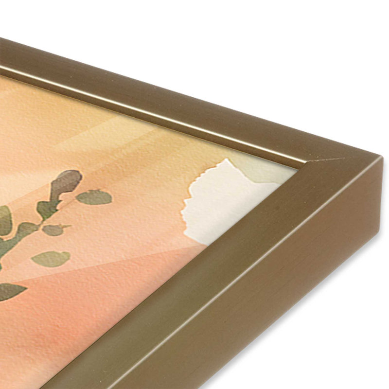 «Blossoms and Sunrise Glow Print», H 12,25 po x l 15,25 po, Or brossé