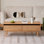 Modern rectangular solid wood storage coffee table