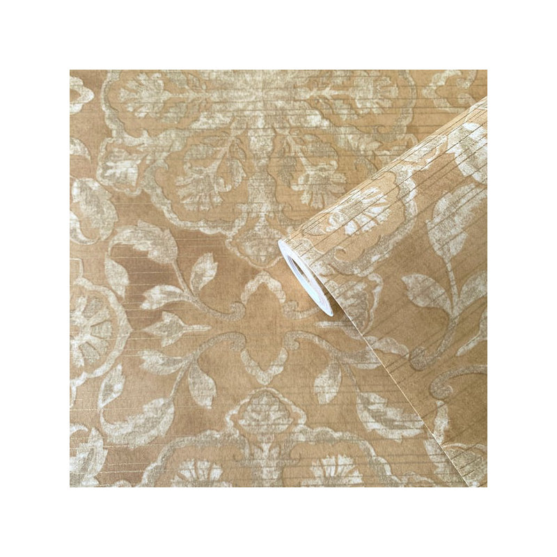 Elegance 10m x 53cm Metallic Wallpaper Roll, Brown