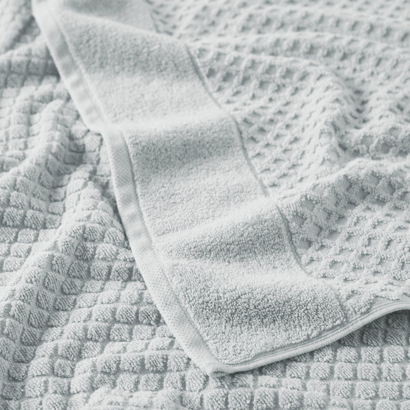 Ensemble de serviettes 100% coton ultra doux et absorbant, Gris clair, Serviettes de bain - paquet de 4