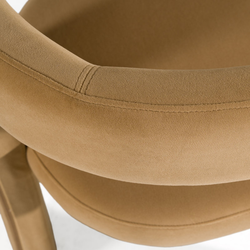 Stevie Velvet Dining Chair, Tan