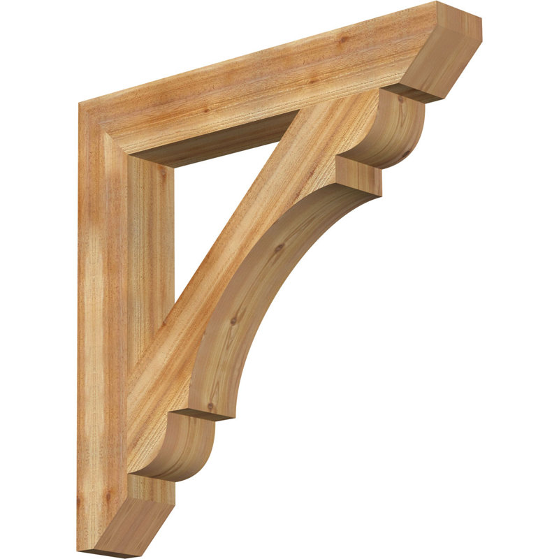 H 6 po x l 40 po x Support en bois / corbeau, H 40 po x l 6 po x P 40 po, Cèdre rouge