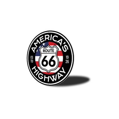 America's Highway Est 1926 Route 66 Aluminum Sign -  Lizton Sign Shop, Inc, 4481-AC12