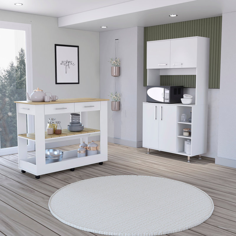 Osbaldo Wood Kitchen Island