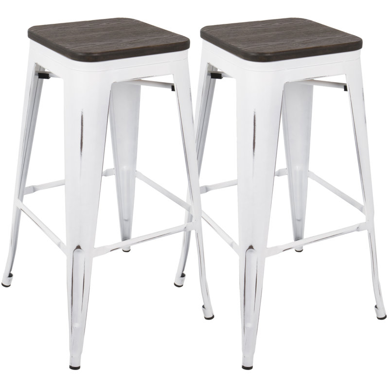 Ensemble de 2 tabourets de bar empilables Oregon
