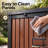 Decksplore 210 Gallons Wood-Look Water Resistant Resin Lockable Deck Box