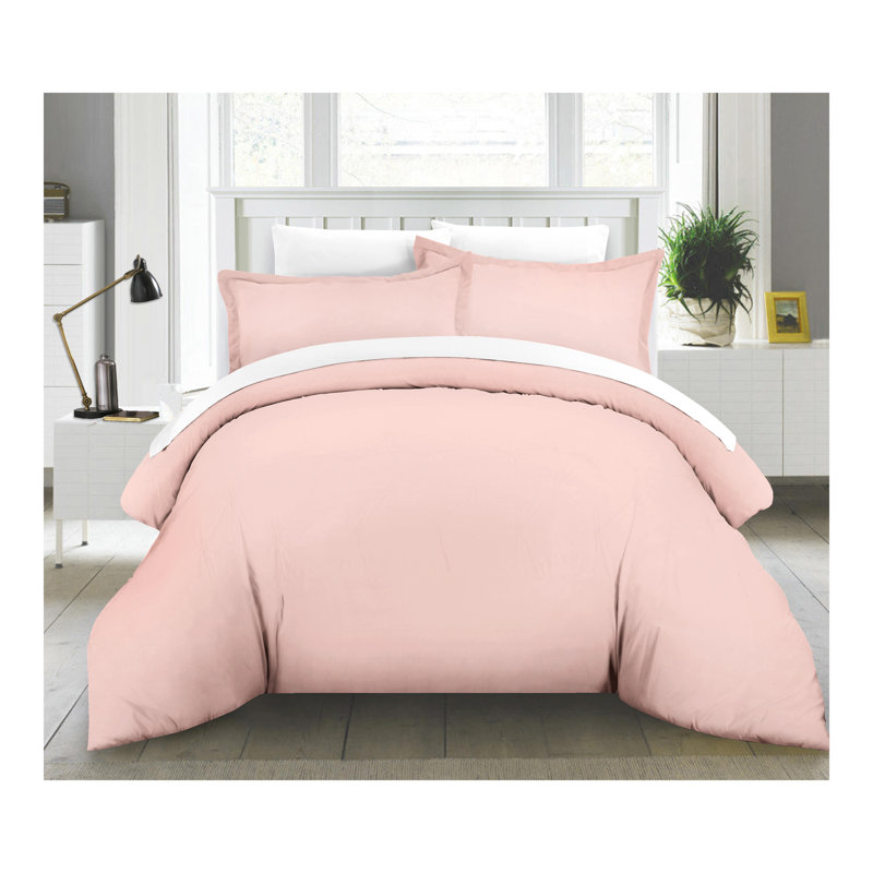 Ensemble de housse de couette, Rose, Double / Grand