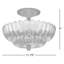 Alaina 3 Light Glass Semi Flush Mount