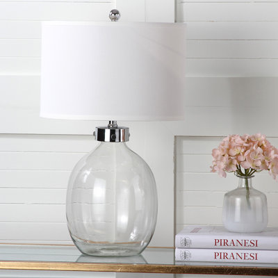Ensemble de lampes de table transparentes 26 po Kristyn