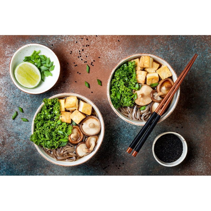 Miso Soba Noodles Soup by Sveta_zarzamora - Wrapped Canvas Print, 30cm H x 46cm W x 3.8cm D
