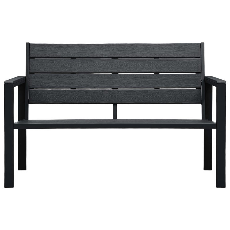 Botolphus Steel Outdoor Bench, Black