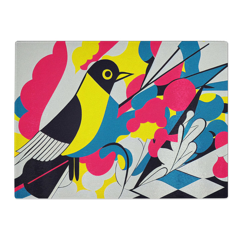 Unbeatable Abstract Bird  Glass Chopping Board