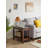 100% Solid Rubber Wood Rustic Side Table