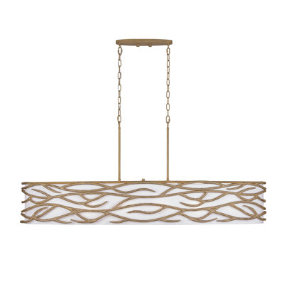 Bungalow Rose Roycroft - 10 Lights Island In Ashen Gold Finish