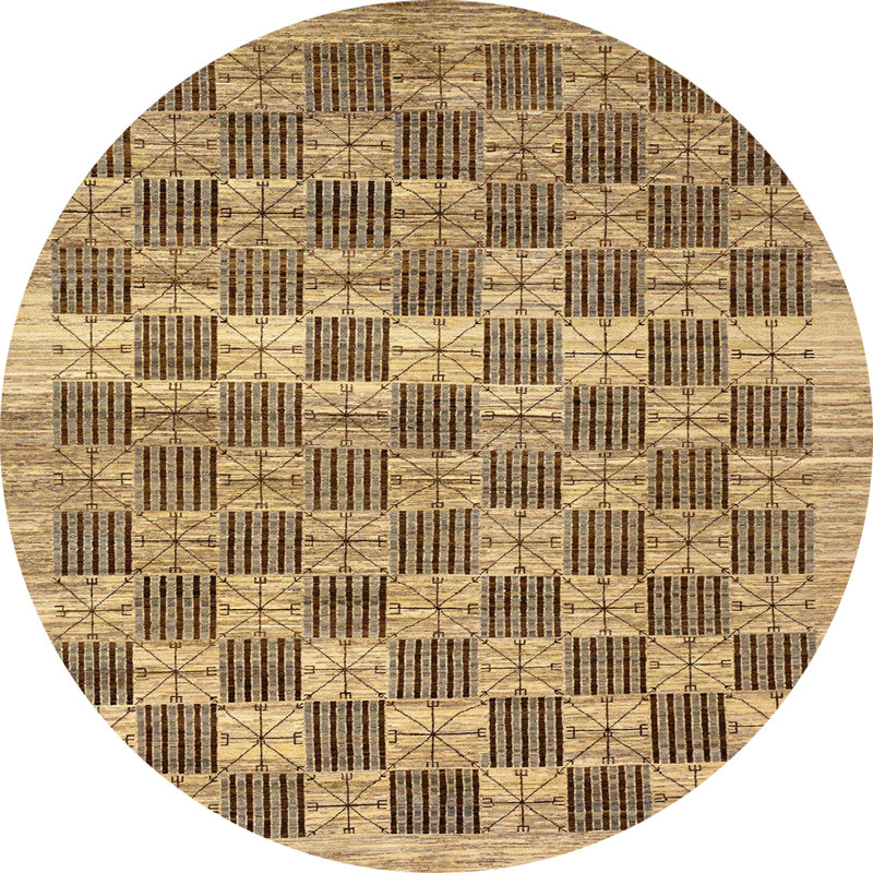 Tapis abstrait moderne 91, Rond 7 pi