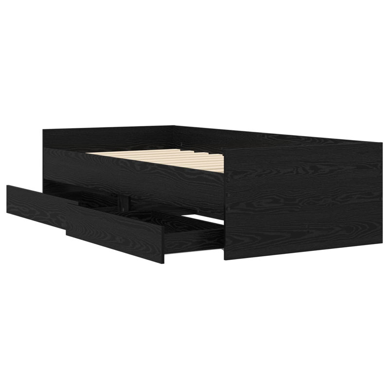 Bed Frame, Black Oak
