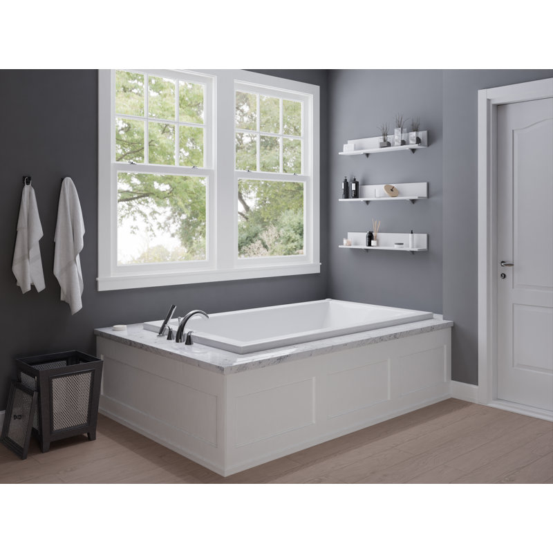 Guadeloupe 60'' x 30'' Drop-In Acrylic Bathtub, Left