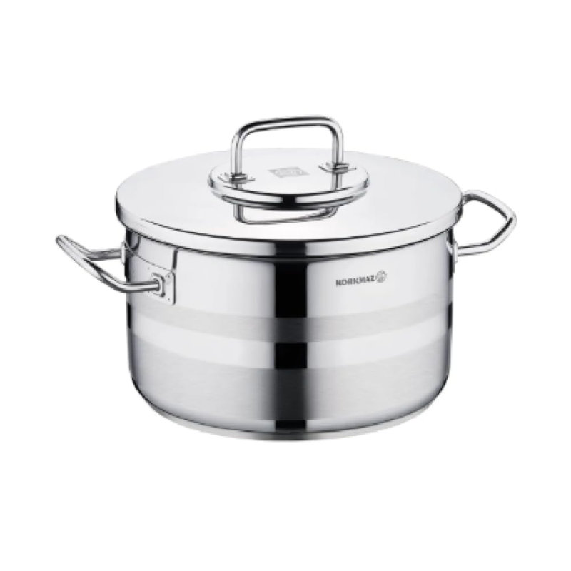 Casserole en acier inoxydable Korkmaz Astra2 haute performance avec couvercle, 22 pintes, 22 pintes