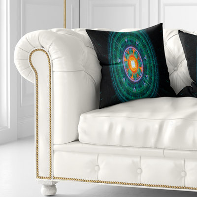 Cabalistic Fractal Sphere - Coussin imprimé abstrait