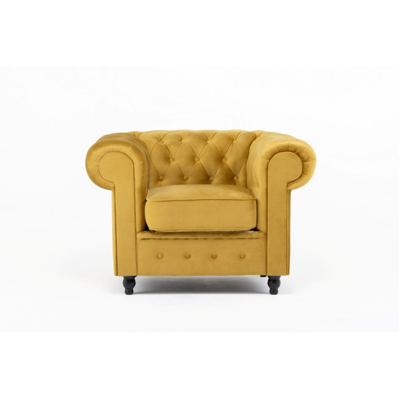 Frances Chesterfield Armchair, Mustard
