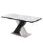 Table de salle à manger carrée moderne, extensible, en X et pied de table avec base en métal