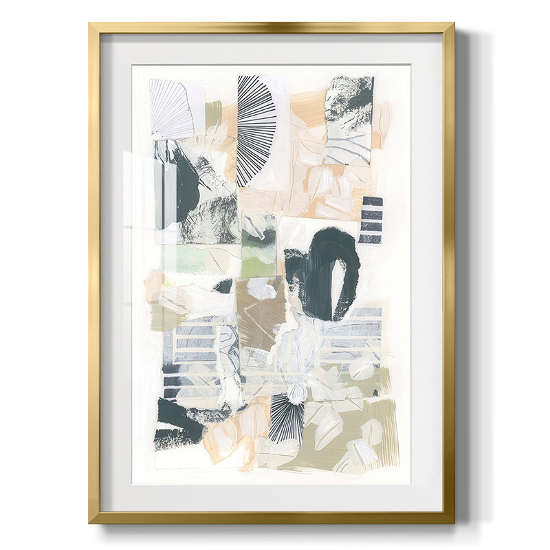The Shadow Framed Print, White, Gold Framed Paper